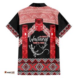 Toitu Te Tiriti O Waitangi Hawaiian Shirt Maori Wharenui With Taniko Motifs LT14
