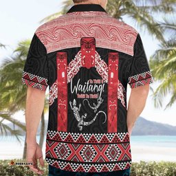 Toitu Te Tiriti O Waitangi Hawaiian Shirt Maori Wharenui With Taniko Motifs LT14