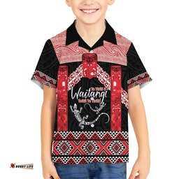 Toitu Te Tiriti O Waitangi Hawaiian Shirt Maori Wharenui With Taniko Motifs LT14