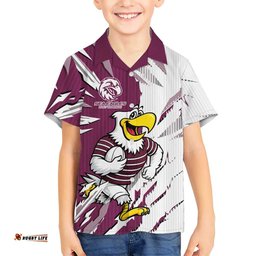 Personalized Manly Warringah Sea Eagles Hawaiian Shirt Dynamic Lightning Mascot Rugby Australia TS04