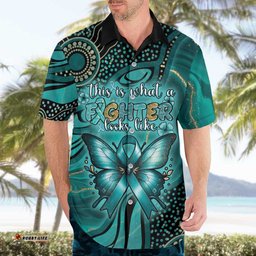 Personalised Ovarian Cancer Awareness Hawaiian Shirt This Is What A Fighter Looks Like DT05
