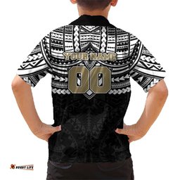 Personalized Collingwood Magpies Hawaiian Shirt Polynesian Tribal Pattern Heritage Football TS04