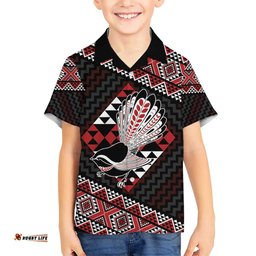 Taniko Aotearoa Hawaiian Shirt Poutama Mix Piwakawaka LT7