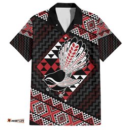 Taniko Aotearoa Hawaiian Shirt Poutama Mix Piwakawaka LT7