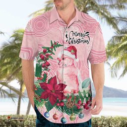 Watercolor Pink Galah Flowers Hawaiian Shirt Australia Christmas Vibes LT9