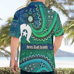 Torres Strait Islands Hawaiian Shirt Dhari Emblem Vibrant Teal Indigenous TS04