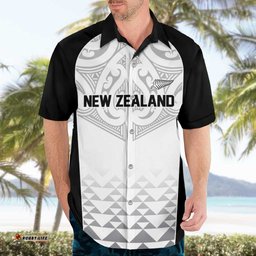 World Football 2026 New Zealand Custom Hawaiian Shirt All White Fern Maori Tribal LT9
