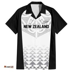 World Football 2026 New Zealand Custom Hawaiian Shirt All White Fern Maori Tribal LT9