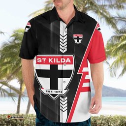 Personalized St Kilda Saints Hawaiian Shirt Modern Geometric Sports Graphic Style TS04