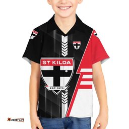 Personalized St Kilda Saints Hawaiian Shirt Modern Geometric Sports Graphic Style TS04