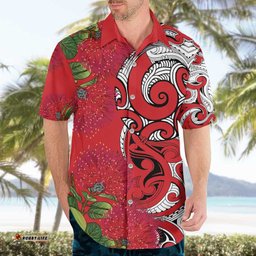 Personalised New Zealand Koru Pohutukawa Hawaiian Shirt Meri Kirihimete Aroha for Christmas LT9