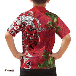 Personalised New Zealand Koru Pohutukawa Hawaiian Shirt Meri Kirihimete Aroha for Christmas LT9