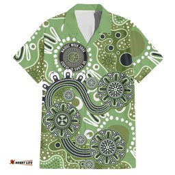 Personalised NAIDOC Week 50 Years Deadly Always Hawaiian Shirt Green Aboriginal Artwork Dot Painting LT9