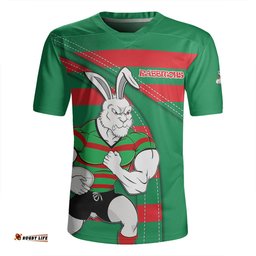 South Sydney Rabbitohs V-Neck Rugby Jerseys Custom Team Of Us Die Hard Fan Supporters