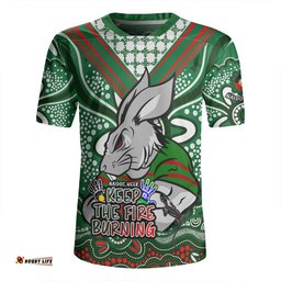 South Sydney Rabbitohs V-Neck Rugby Jerseys Aboriginal Inspired Naidoc Week Custom For Die Hard Fan Supporters