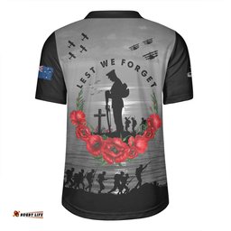 Australia V-Neck Rugby Jerseys Anzac Day Remembering Our Fallen Heroes