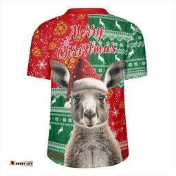 Australia V-Neck Rugby Jerseys Aboriginal Dot With Kangaroo Santa Hat Designs