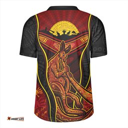 Australia V-Neck Rugby Jerseys Aboriginal Kangaroo Spirit Dreaming