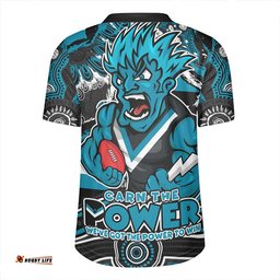 Port Adelaide V-Neck Rugby Jerseys Blazing Spirit Of Victory