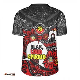 Australia V-Neck Rugby Jerseys Naidoc Week Torres Strait Symbol With Aboriginal Pattern Inspired Black