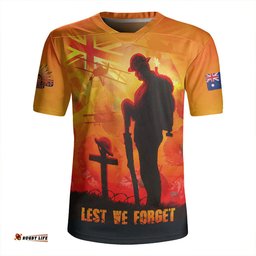 Australia V-Neck Rugby Jerseys Dawn Of Sacrifice Anzac Remembrance