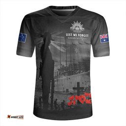 Australia V-Neck Rugby Jerseys Sunset Of Sacrifice And Remembrance Day Honor