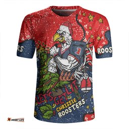 Sydney Roosters Christmas Custom V-Neck Rugby Jerseys - Let's Get Lit Chrisse Pressie V-Neck Rugby Jerseys