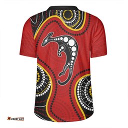 Australia V-Neck Rugby Jerseys Aboriginal Art With Kangaroo