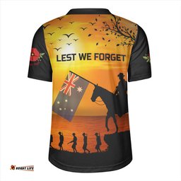 Australia V-Neck Rugby Jerseys Lest We Forget Anzac Horse Brigade