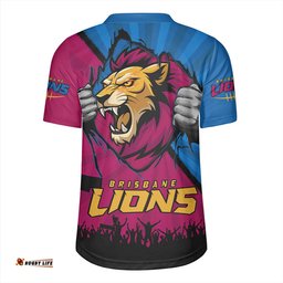 Brisbane Lions V-Neck Rugby Jerseys Breaking Through Fan Design