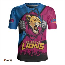 Brisbane Lions V-Neck Rugby Jerseys Breaking Through Fan Design