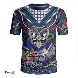 New Zealand Warriors V-Neck Rugby Jerseys Aboriginal Inspired Naidoc Week Custom For Die Hard Fan Supporters