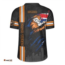 Wests Tigers V-Neck Rugby Jerseys - Happy Australia Day Flag Scratch Style
