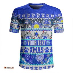 Canterbury-Bankstown Bulldogs Christmas Aboriginal Custom V-Neck Rugby Jerseys - Indigenous Knitted Ugly Xmas Style V-Neck Rugby Jerseys