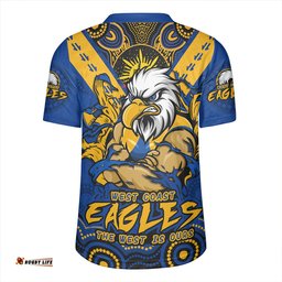 West Coast Eagles V-Neck Rugby Jerseys Ripped Legacy of the Game
