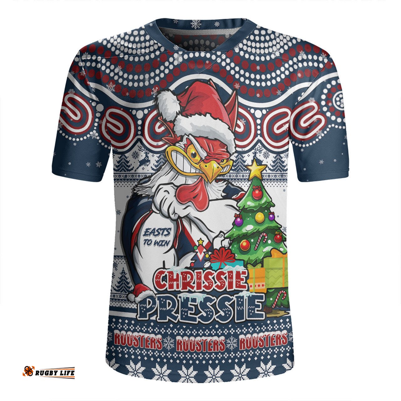 Sydney Roosters V-Neck Rugby Jerseys Aussie Ugly Christmas For Die Hard Fan Supporters