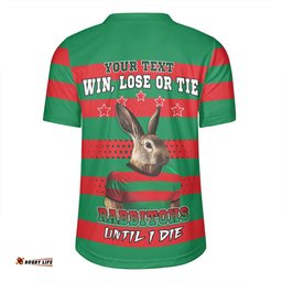 South Sydney Rabbitohs V-Neck Rugby Jerseys Custom Team Of Us Die Hard Fan Supporters Aboriginal Inspired