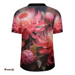 Australia Waratah V-Neck Rugby Jerseys - Waratah Oil Painting Abstract Ver1 V-Neck Rugby Jerseys