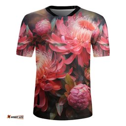 Australia Waratah V-Neck Rugby Jerseys - Waratah Oil Painting Abstract Ver1 V-Neck Rugby Jerseys