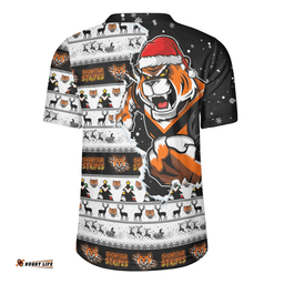 Wests Tigers V-Neck Rugby Jerseys Merry Christmas Our Beloved Team Scratch Style