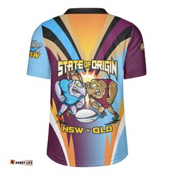Queensland Maroons V-Neck Rugby Jerseys Custom State Of Origin 2024 Passionate Fan Born To Win QLD vs NSW