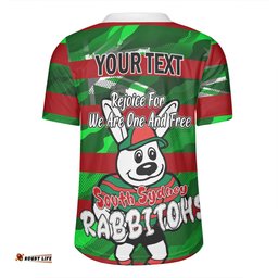 South Sydney Rabbitohs V-Neck Rugby Jerseys - Happy Australia Day We Are One And Free V2