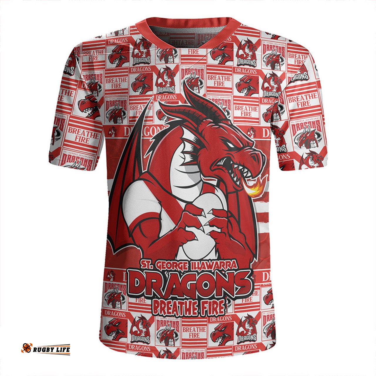 St. George Illawarra Dragons V-Neck Rugby Jerseys Champion���������s Pride Comic Style