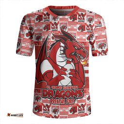 St. George Illawarra Dragons V-Neck Rugby Jerseys Champion���������s Pride Comic Style
