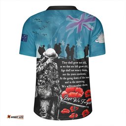 Australia V-Neck Rugby Jerseys Anzac Day Blue Horizon Of Sacrifice