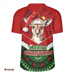 Australia V-Neck Rugby Jerseys Holiday Kangaroo Merry Christmas