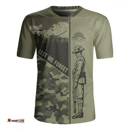 Australia V-Neck Rugby Jerseys - Anzac Day Honor The Fallen Thank The Living