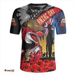 Redcliffe Dolphins V-Neck Rugby Jerseys United In Spirit Anzac Day Tribute