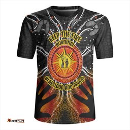 Australia V-Neck Rugby Jerseys Naidoc Week Aboriginal Pattern Hand Symbols