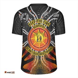 Australia V-Neck Rugby Jerseys Naidoc Week Aboriginal Pattern Hand Symbols